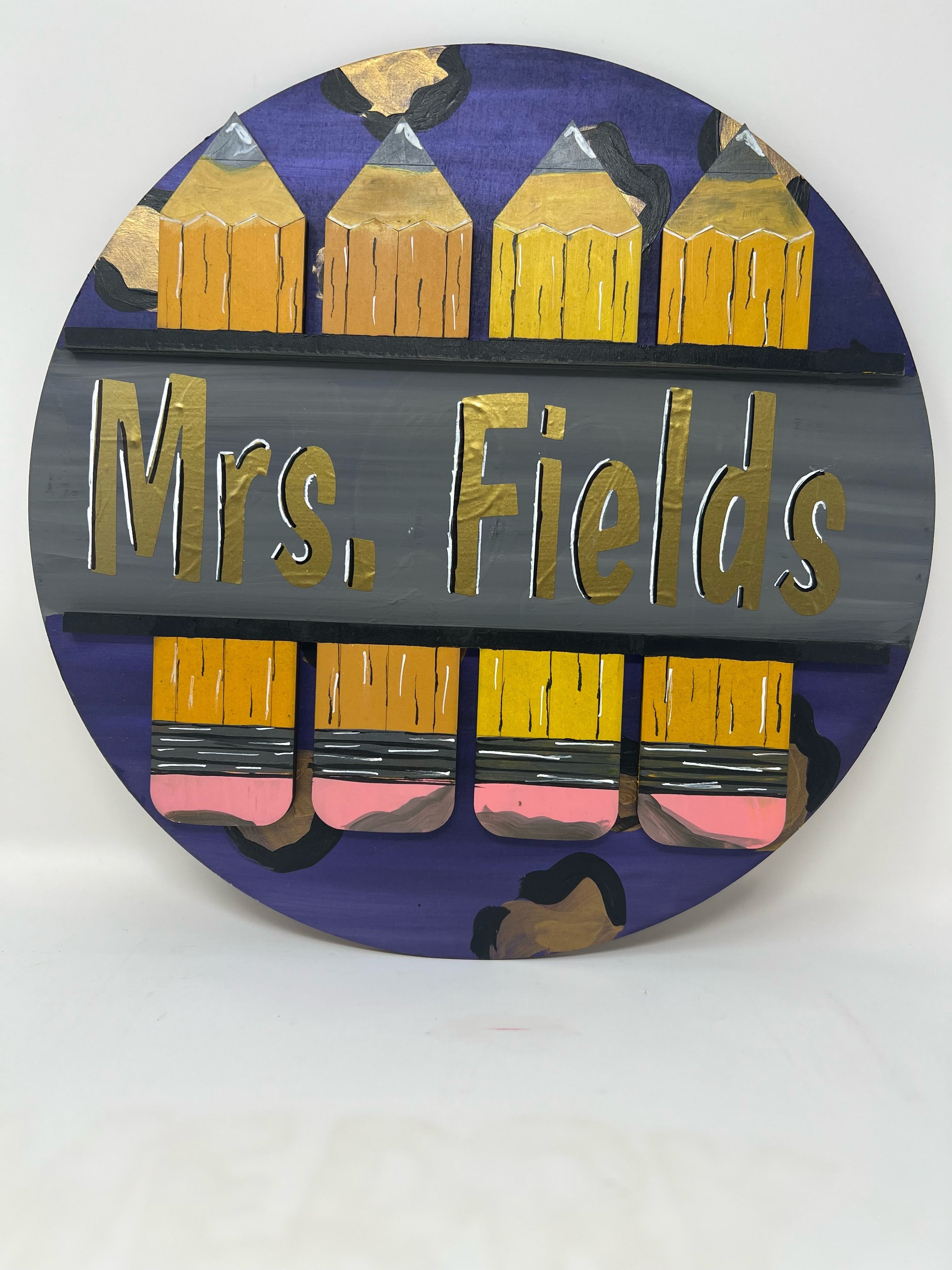 3D Round MDF Cutout Pencils - Unfinished For DIY