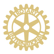 Faux Stained Glass Laser Cut Cog MDF Cutout Rotary International Gear - Unfinished For DIY