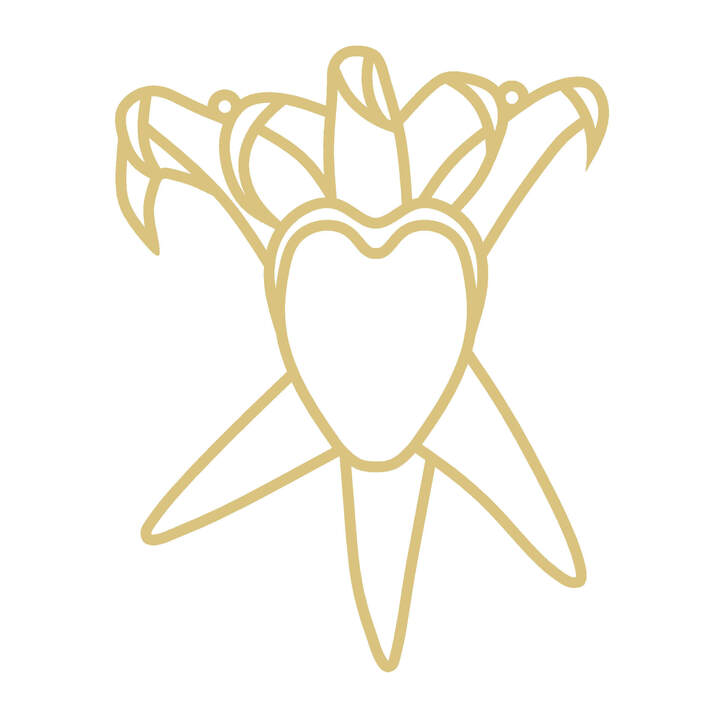 Faux Stained Glass Mardi-Gras MDF Cutout Silhouette - Unfinished For DIY