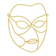 Faux Stained Glass Mardi-Gras-Mask MDF Cutout Silhouette - Unfinished For DIY