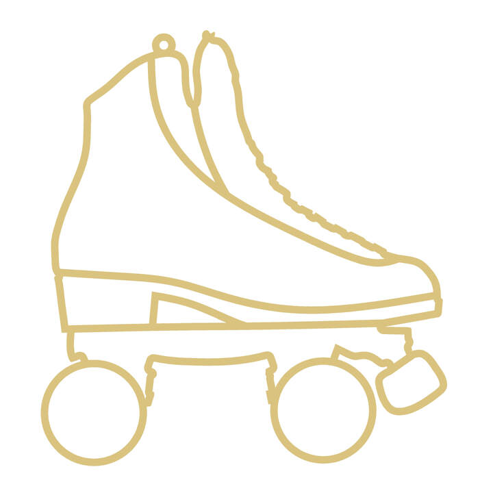 Faux Stained Glass Roller Skate MDF Cutout Roller Skate Silhouette - Unfinished For DIY