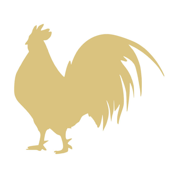 Basic Shape Laser Cut Rooster MDF Cutout Silhouette - Unfinished For DIY