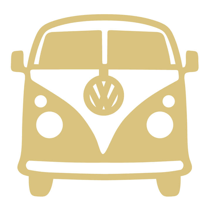 Laser Cut VW Bus Unfinished Wood Cutout Style 7 Art 1