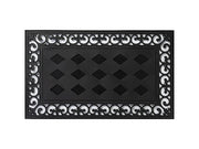 Print Shop Interchangeable MDF Cutout Door Mat With Ornate Scroll Border Diamond Inset