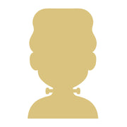 Basic Shape Frankensteins Bride MDF Cutout Silhouette With Big Bouffant Hair - Unfinished For DIY