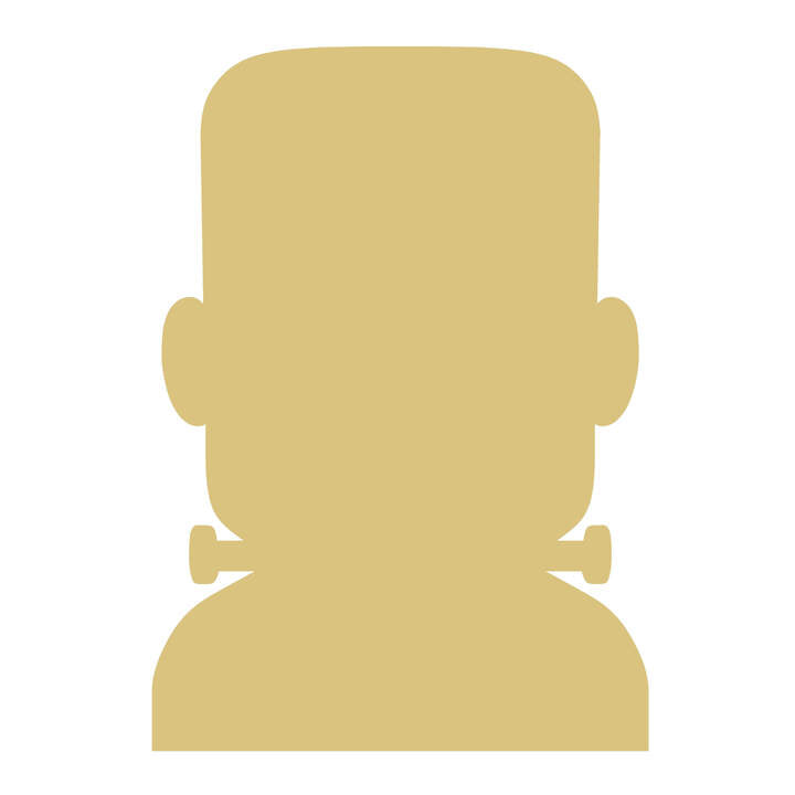 Basic Shape Frankenstein MDF Cutout Monster Silhouette - Unfinished For DIY