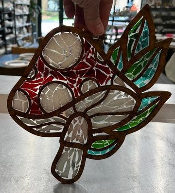 Laser Cut Mushroom Unfinished Wood Cutout Style 8 Art 1