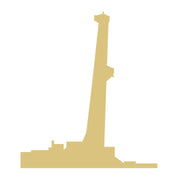 Basic Shape Oil Derrick MDF Cutout Industrial Silhouette - Unfinished For DIY