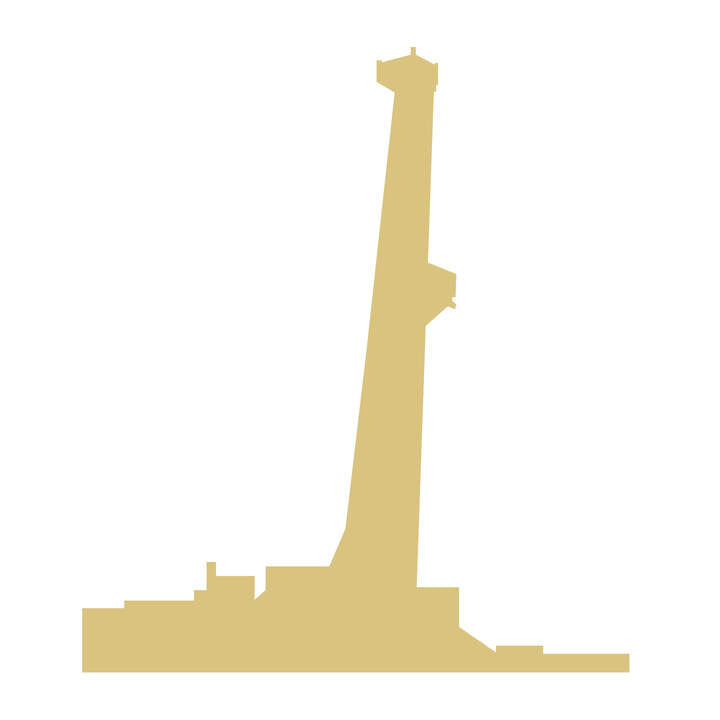 Basic Shape Oil Derrick MDF Cutout Industrial Silhouette - Unfinished For DIY