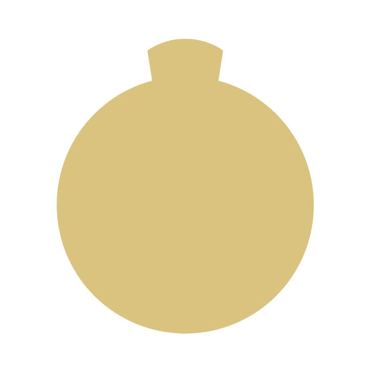 Basic Shape Round MDF Cutout Ornament - Unfinished For DIY