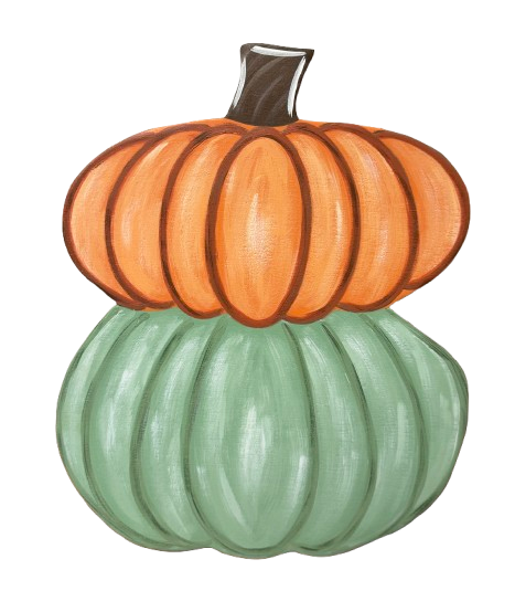 ASHLEY NICOLE DESIGNS DOUBLE STACKED PUMPKIN ORANGE AND GREEN