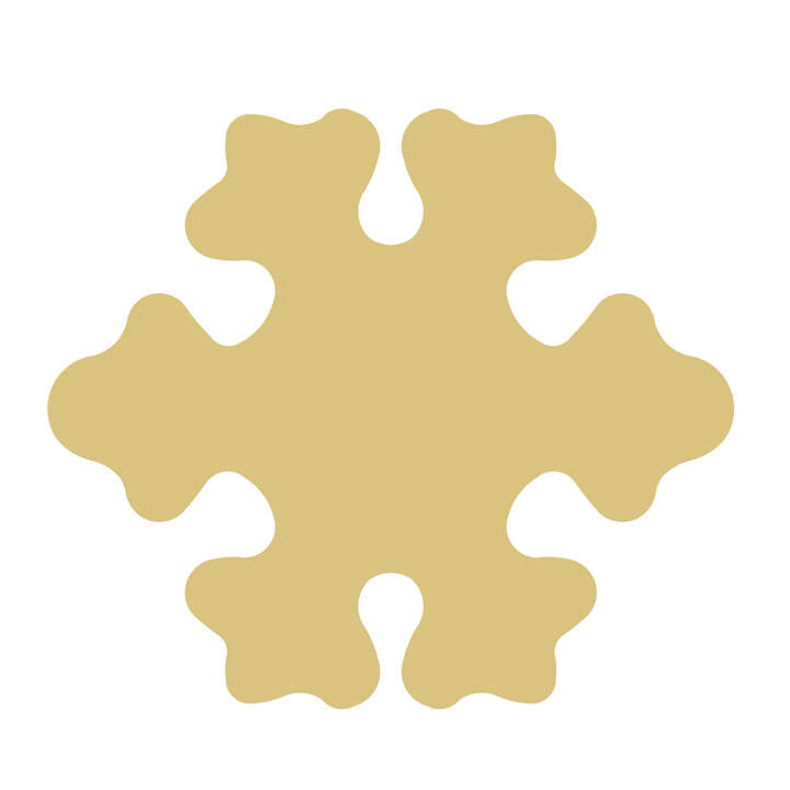 Basic Shape Snowflake MDF Cutout Winter Decor Style 1 - Unfinished For DIY