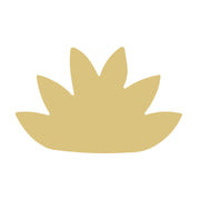 Basic Shape Turkey Feather MDF Cutout Crown Silhouette - Unfinished For DIY