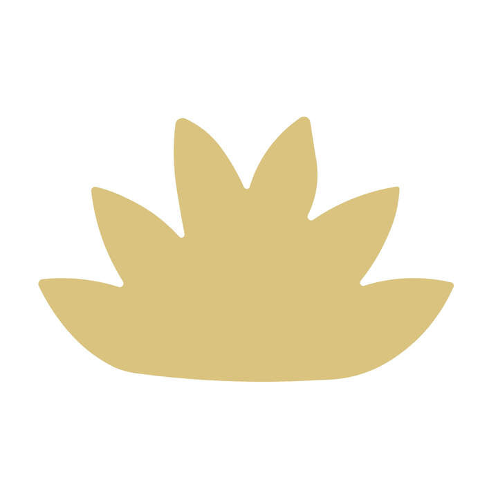 Basic Shape Turkey Feather MDF Cutout Crown Silhouette - Unfinished For DIY