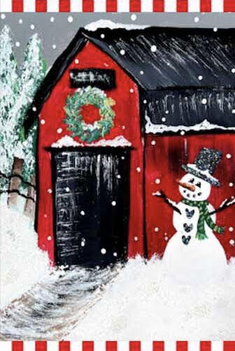 PPHQ Garden Flag 12X18 Winter House