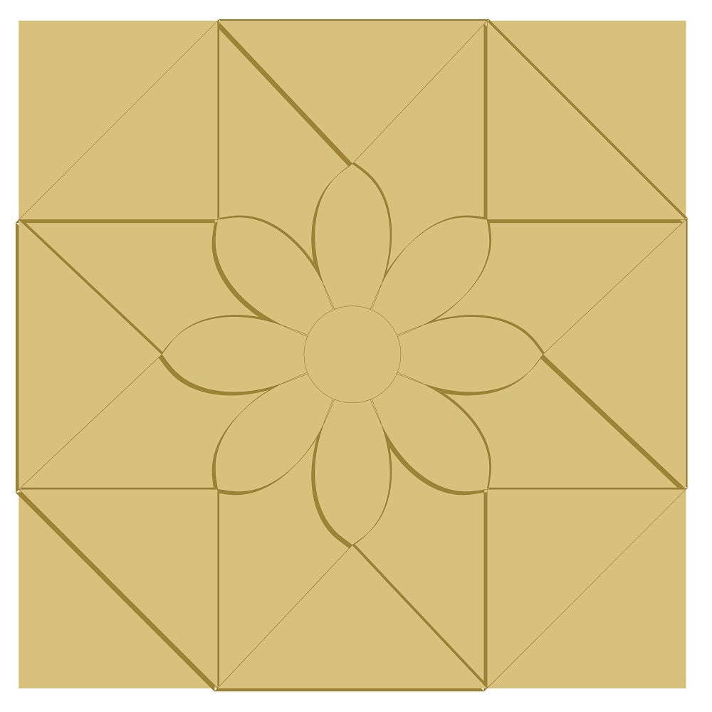 3D Barn Quilt Unfinished Wood Cutout Style 17