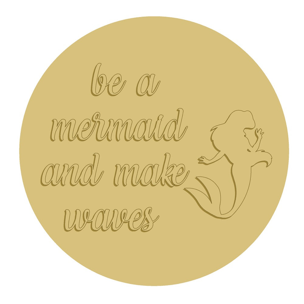 3D-CIRCLE-MERMAID UNFINISHED WOOD CUTOUT STYLE 9-A1