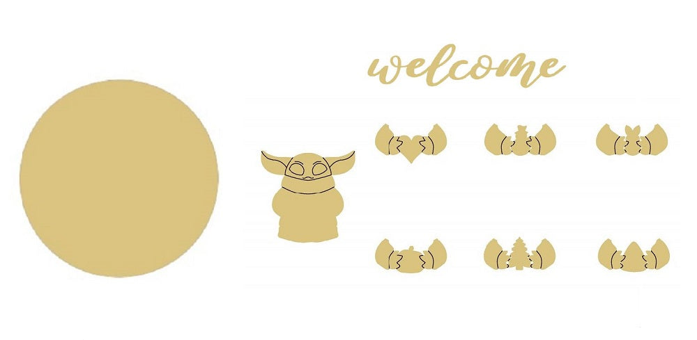 3D-DL-ALIEN-1-KIT UNFINISHED WOOD CUTOUT STYLE 2