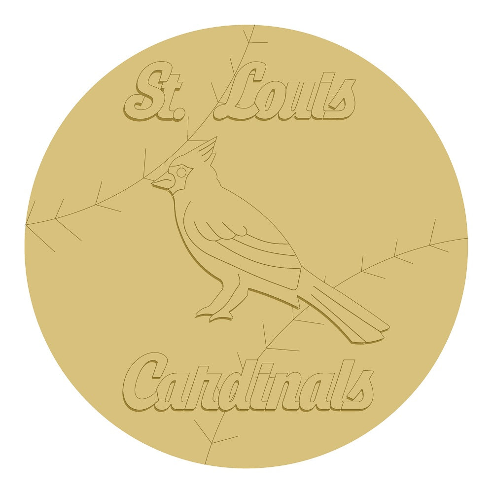 3D Unfinished Wood Baseball Cutout SLC