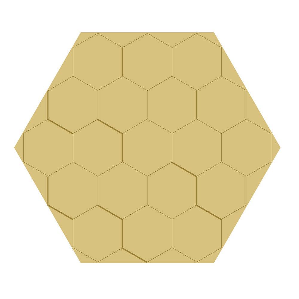 3D Barn Quilt Hexagon Unfinished Wood Cutout Style 1 Art 1