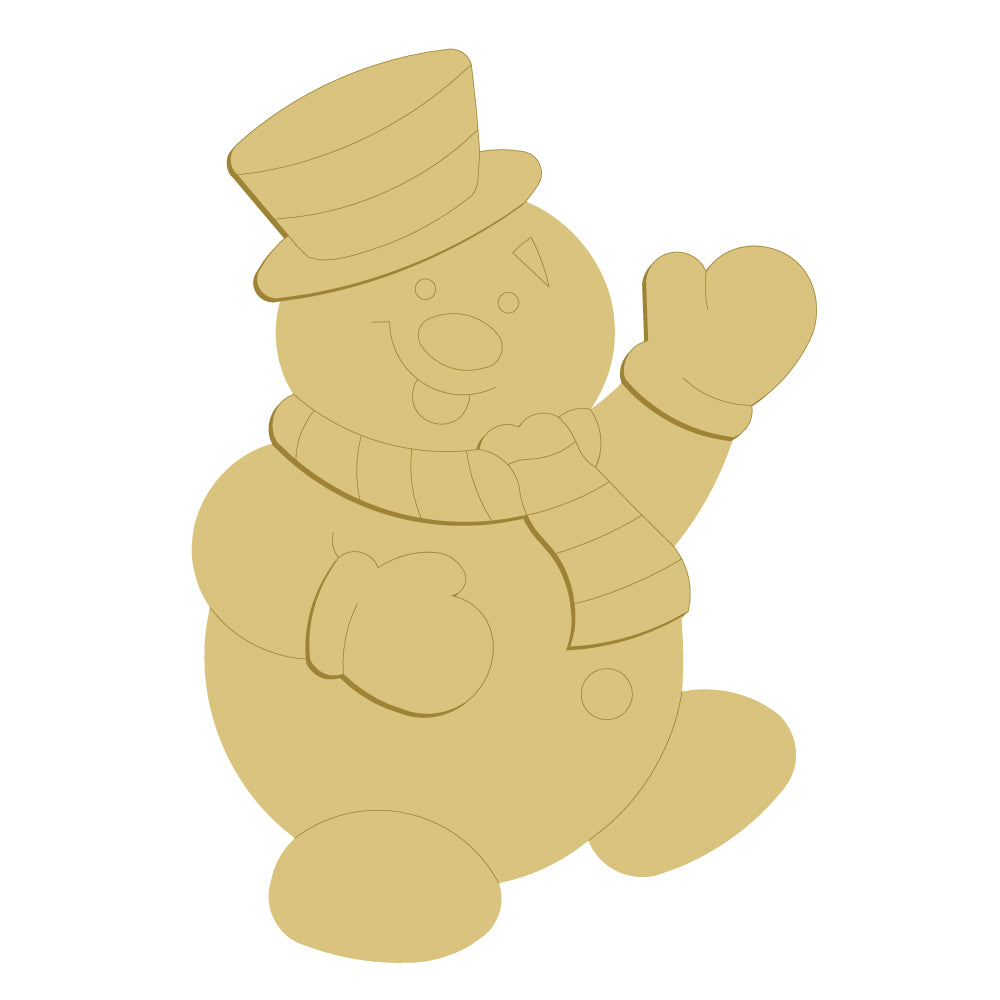 3D-DL-SNOWMAN UNFINISHED WOOD CUTOUT STYLE 7