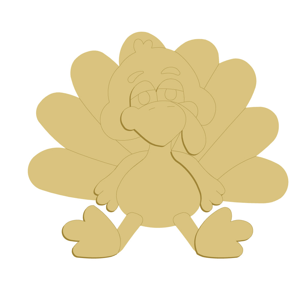 3D-DL-TURKEY UNFINISHED WOOD CUTOUT STYLE 10-A1