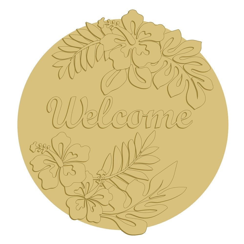 3D-HIBISCUS UNFINISHED WORD CUTOUT STYLE-2-A1