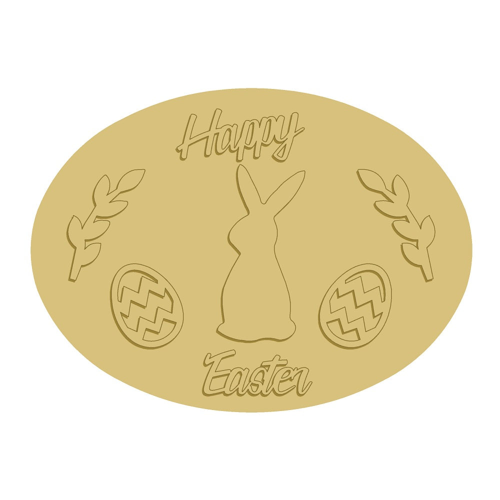 3D-OVAL-RABBIT UNFINISHED WOOD CUTOUT STYLE-1-A1 β Diverse Woodworking