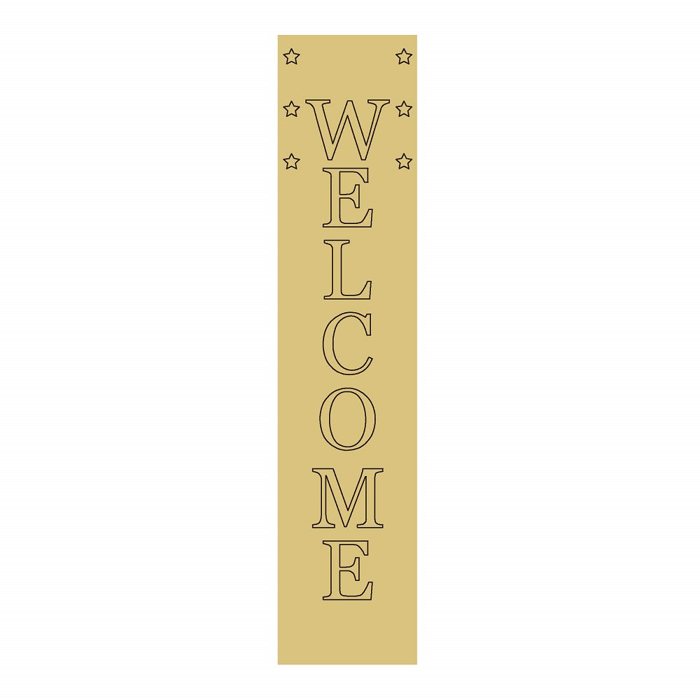 3D-PL-WELCOME UNFINISHED WOOD CUTOUT STYLE 2-A1