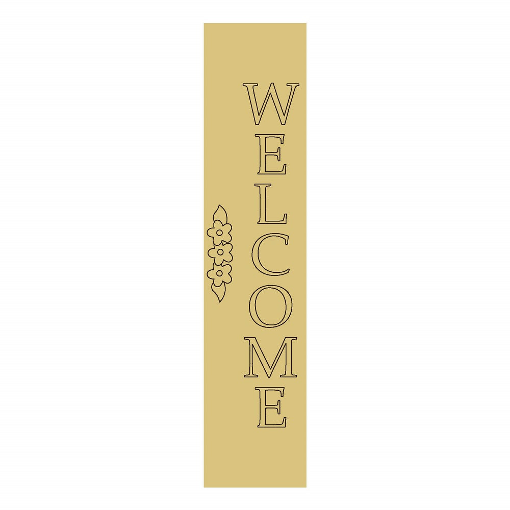 3D-PL-WELCOME UNFINISHED WOOD CUTOUT STYLE 3-A1