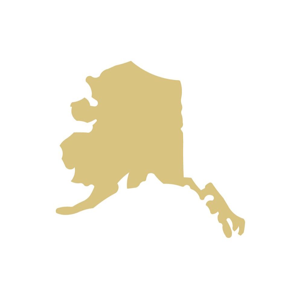 State Unfinished Wood Cutout Style 1