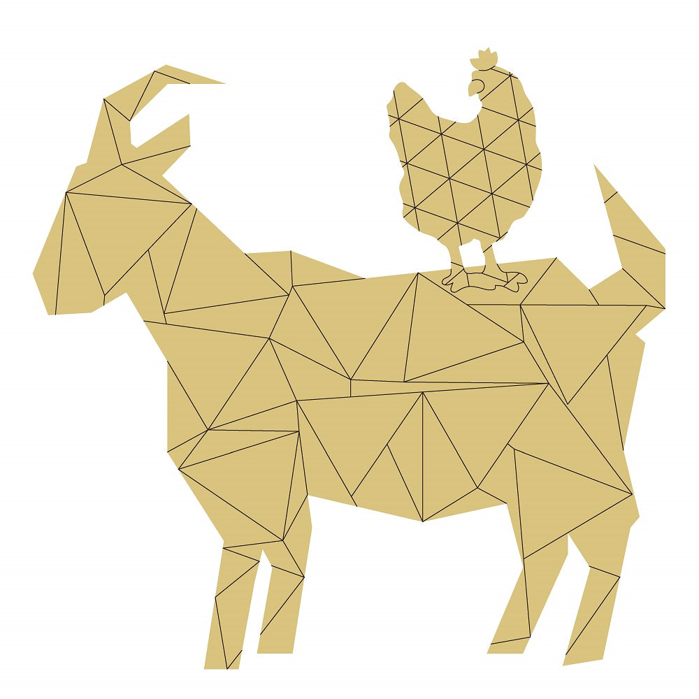 Design By Lines Goat Barn Quilt Unfinished Wood Cutout Style 11