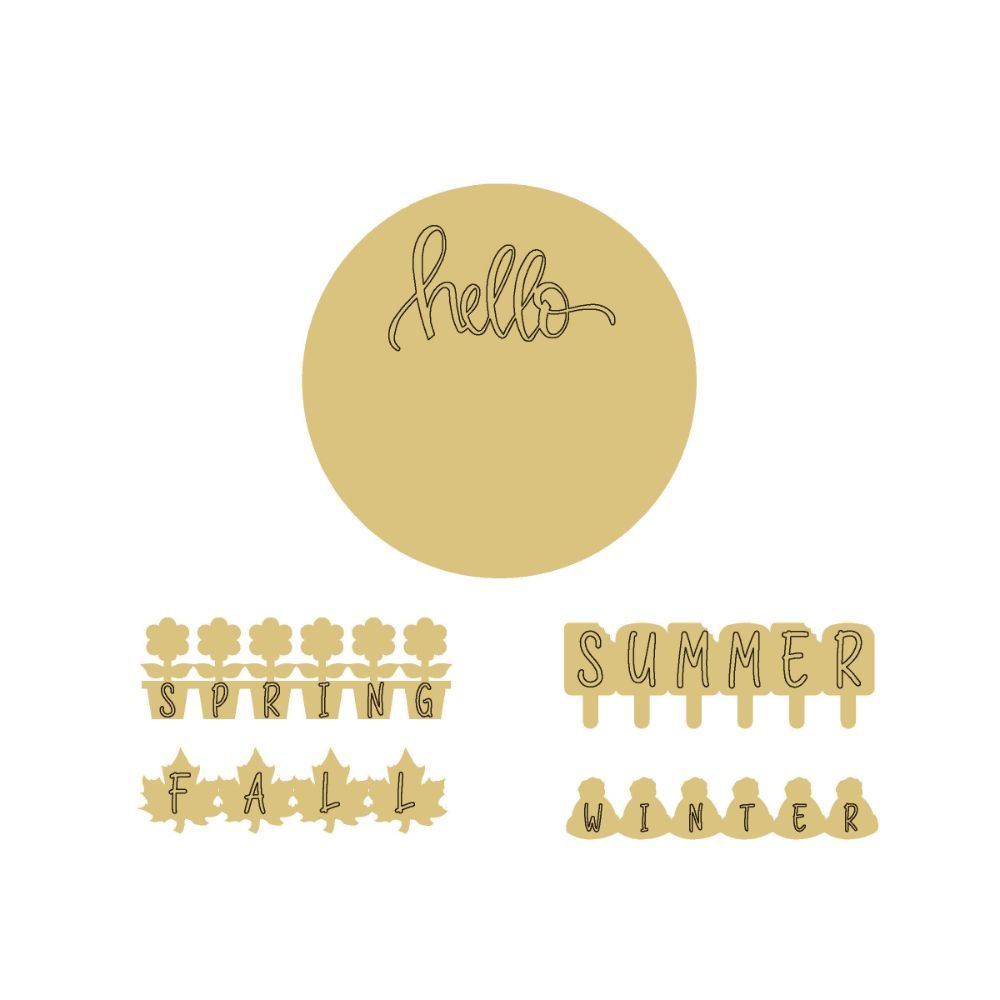 DL-CIRCLE-SEASONS UNFINISHED WOOD CUTOUT STYLE 1