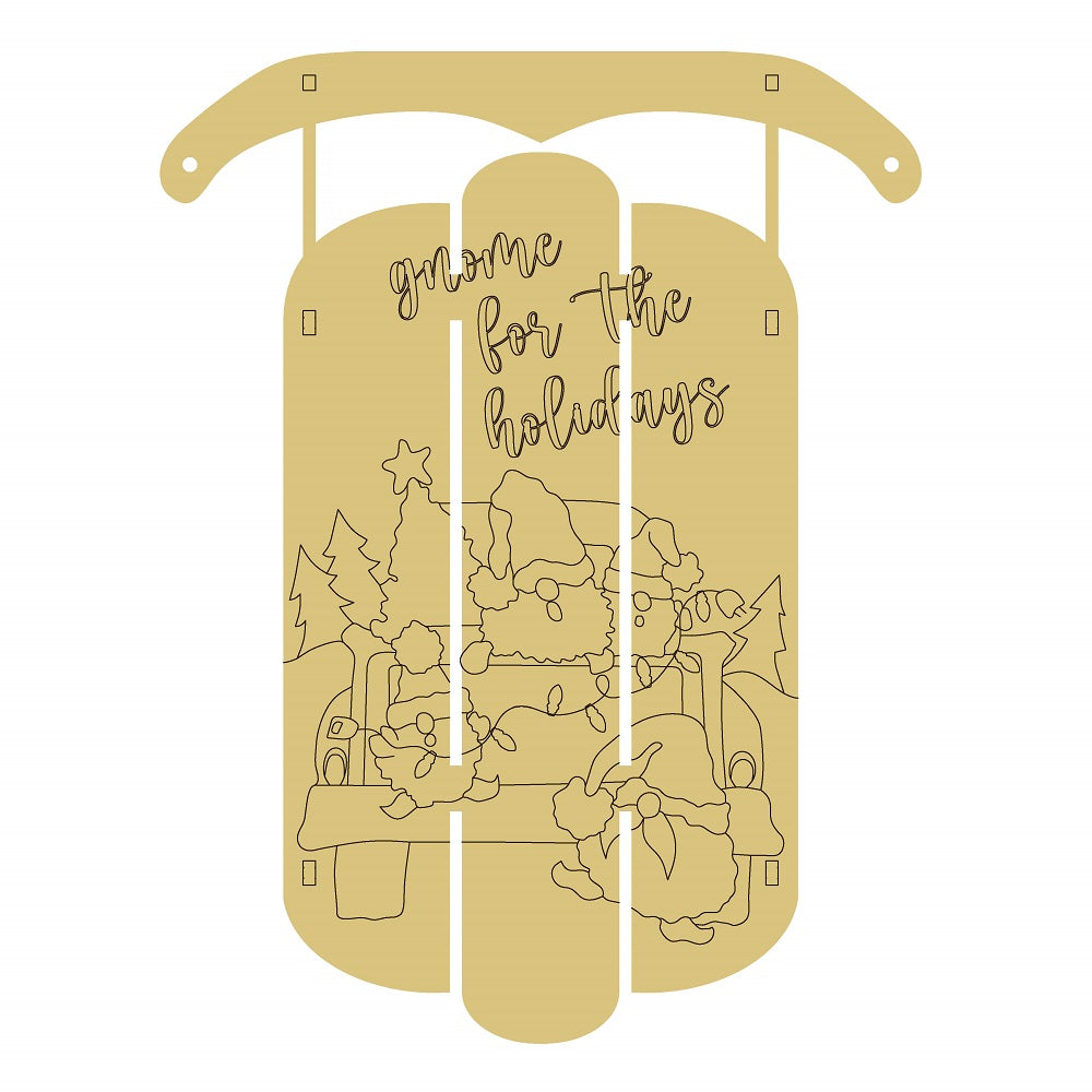 DL-DIM-SLED UNFINISHED WOOD CUTOUT STYLE 2-A18