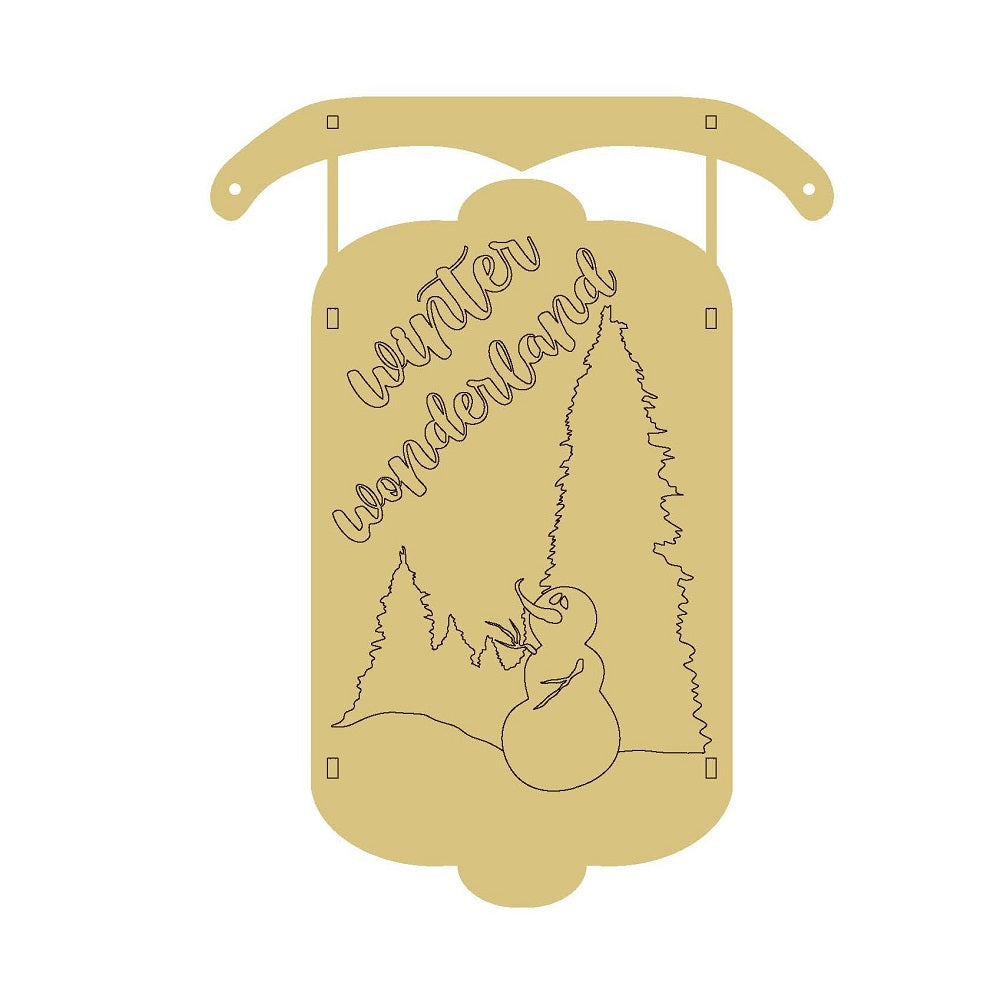 Dimensional Winter Wonderland Design By Lines Unfinished Wood Cutout Style 3