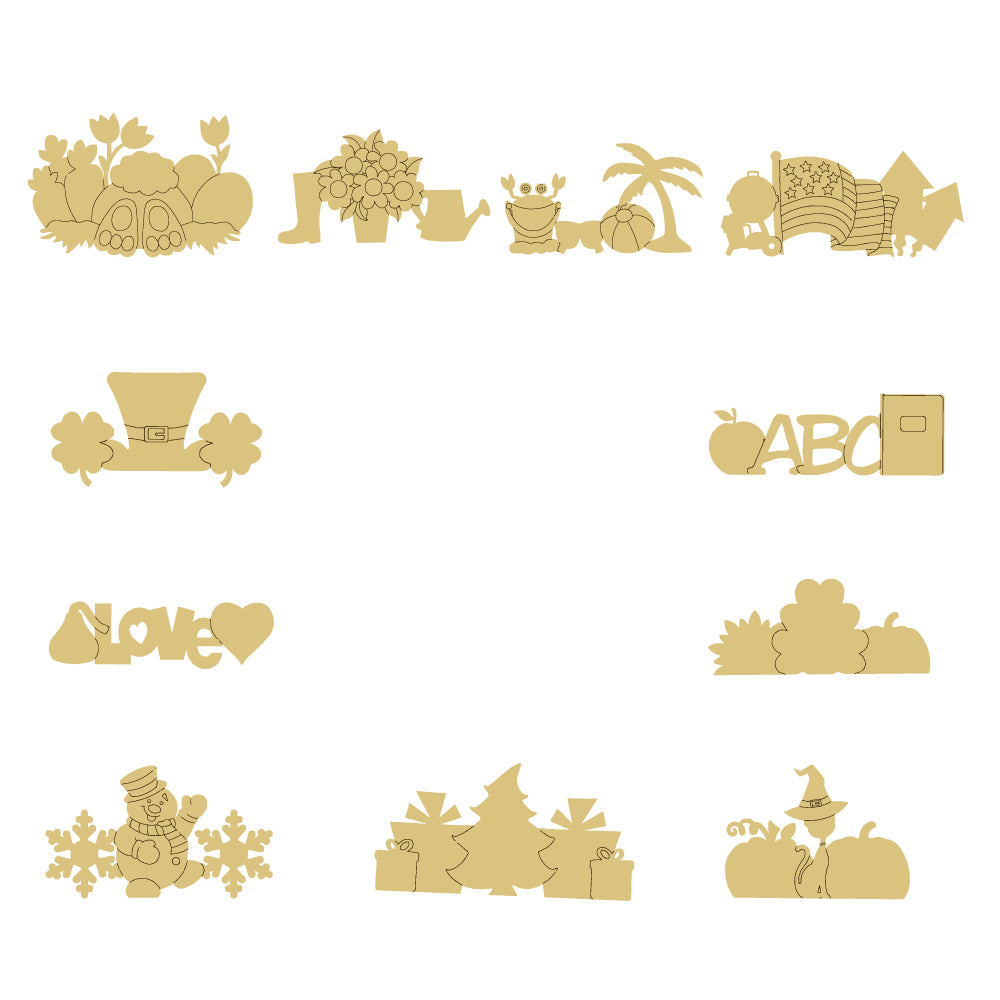 DL-INT UNFINISHED WOOD CUTOUT STYLE