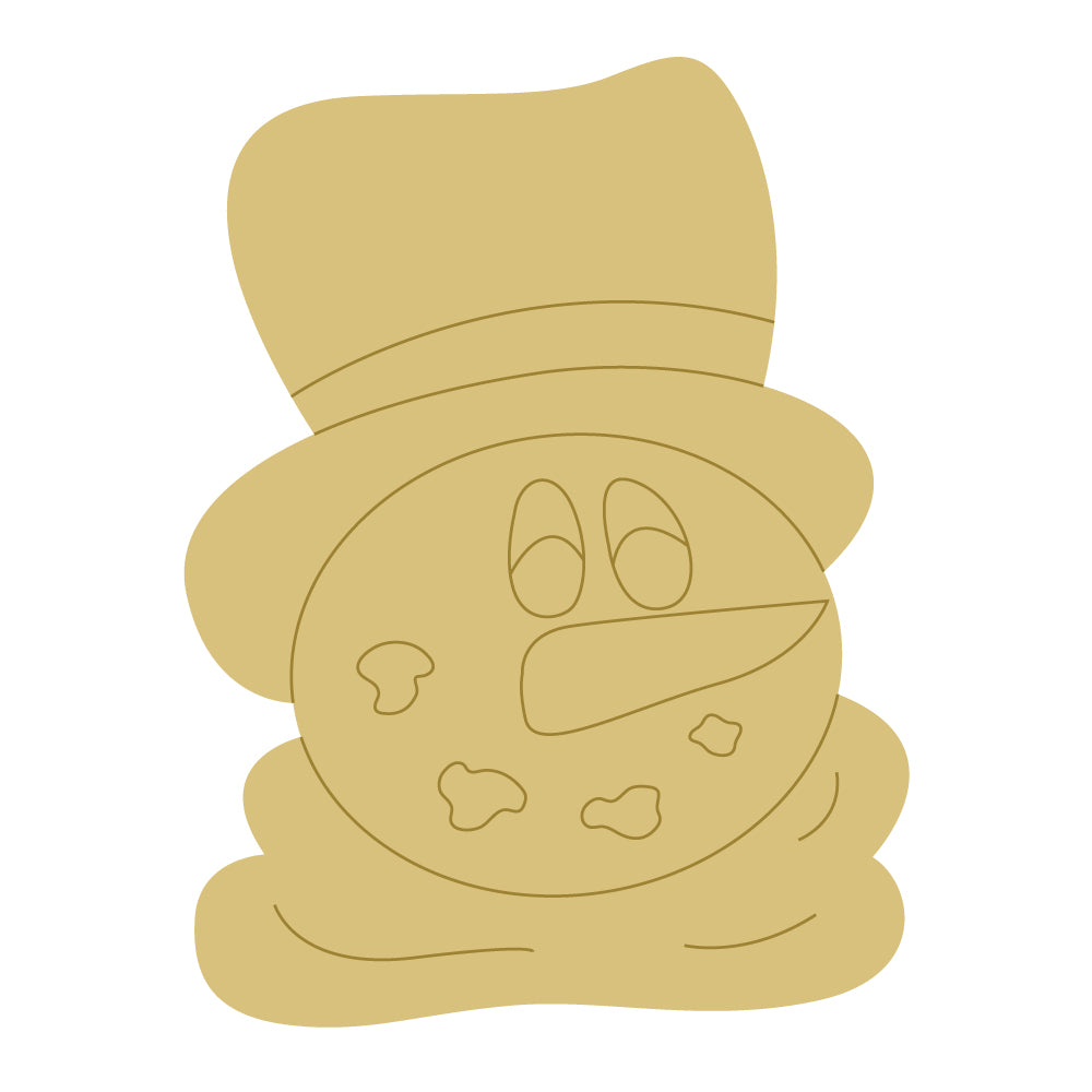 DL-SNOWMAN UNFINISHED WOOD CUTOUT STYLE 12-A1