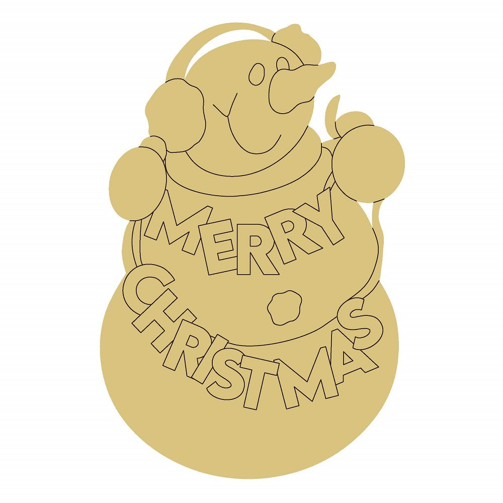 DL-SNOWMAN UNFINISHED WOOD CUTOUT STYLE  21-A1