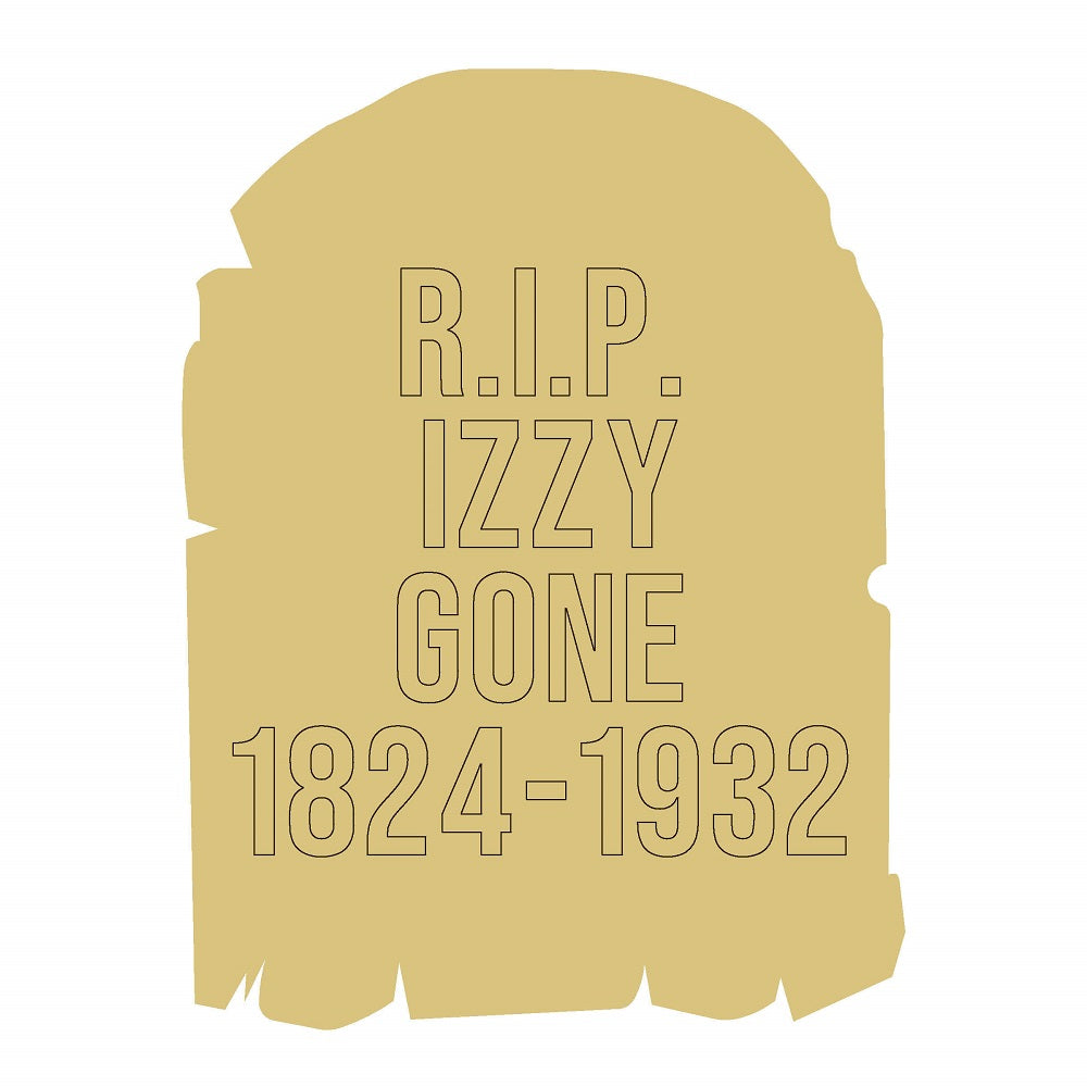 DL-TOMBSTONE UNFINISHED WOOD CUTOUT STYLE 1-A2