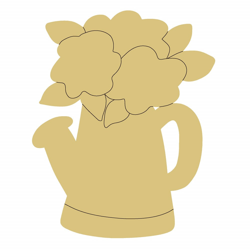 DL-WATERINGPOT UNFINISHED WOOD CUTOUT STYLE 2-A2