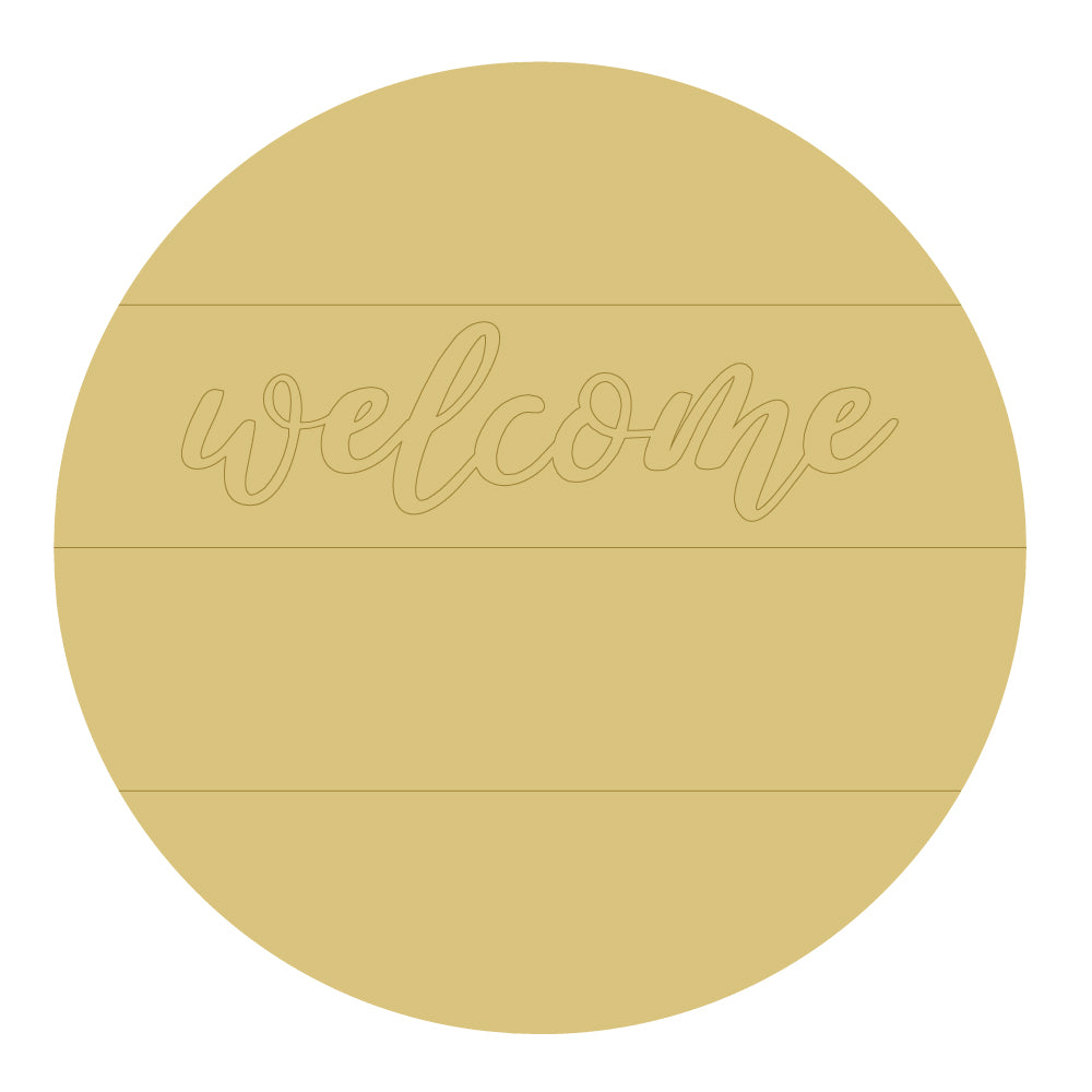 DL-WELCOME UNFINISHED WOOD CUTOUT STYLE 6-A1