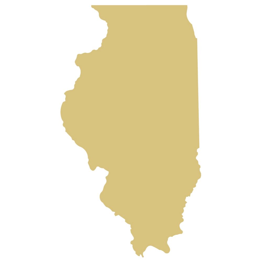 State Unfinished Wood Cutout Style 1