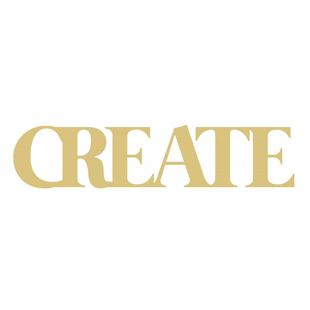 Laser Cut CREATE Unfinished Wood Cut out Style 4