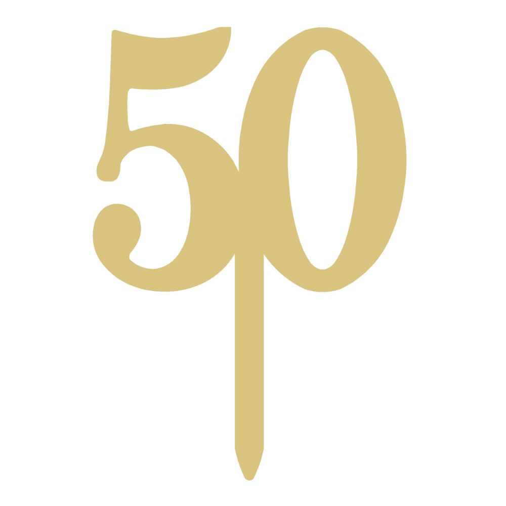 LASER CUT CT-NUMBER50 UNFINISHED WOOD CUTOUT STYLE 1