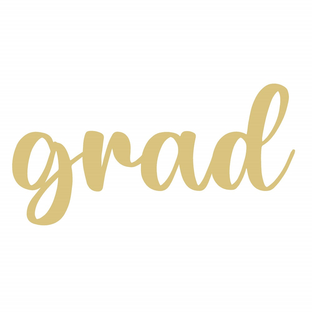 LASER CUT GRAD UNFINISHED WOOD CUTOUT STYLE 1