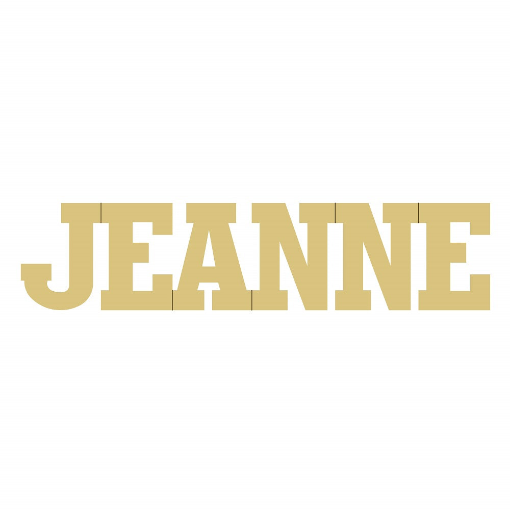 Laser Cut JEANNE Unfinished Wood Cutout Style 1