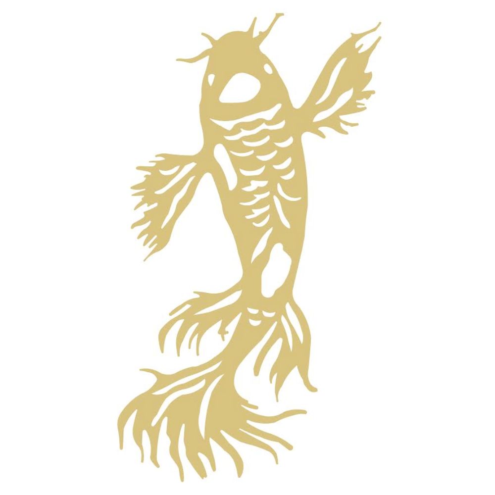 LASER CUT KOIFISH UNFINISHED WOOD CUTOUT STYLE 1