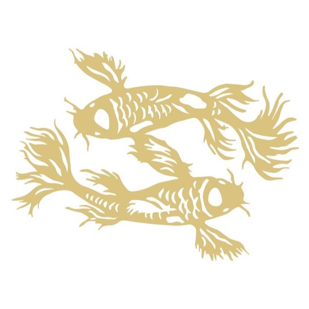 LASER CUT KOIFISH UNFINISHED WOOD CUTOUT STYLE 2