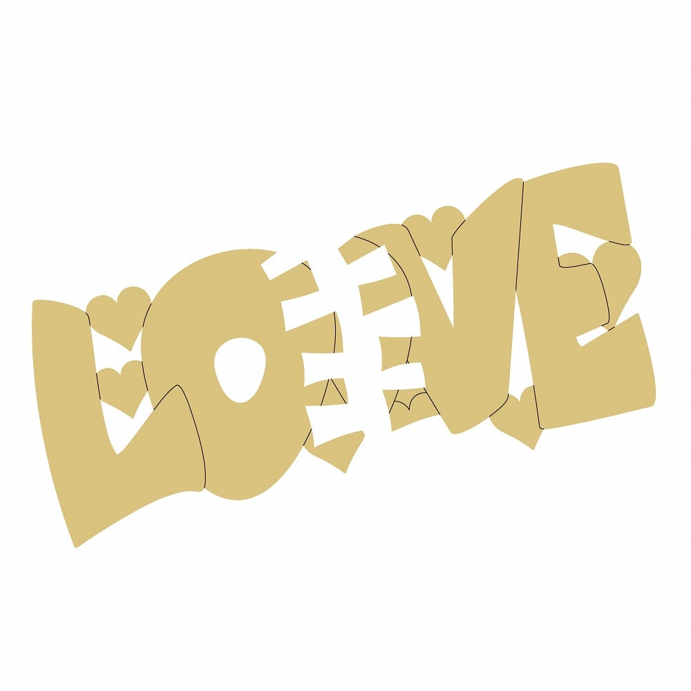 LASER CUT LOCK-LOVE-21 UNFINISHED WOOD CUTOUT STYLE A1