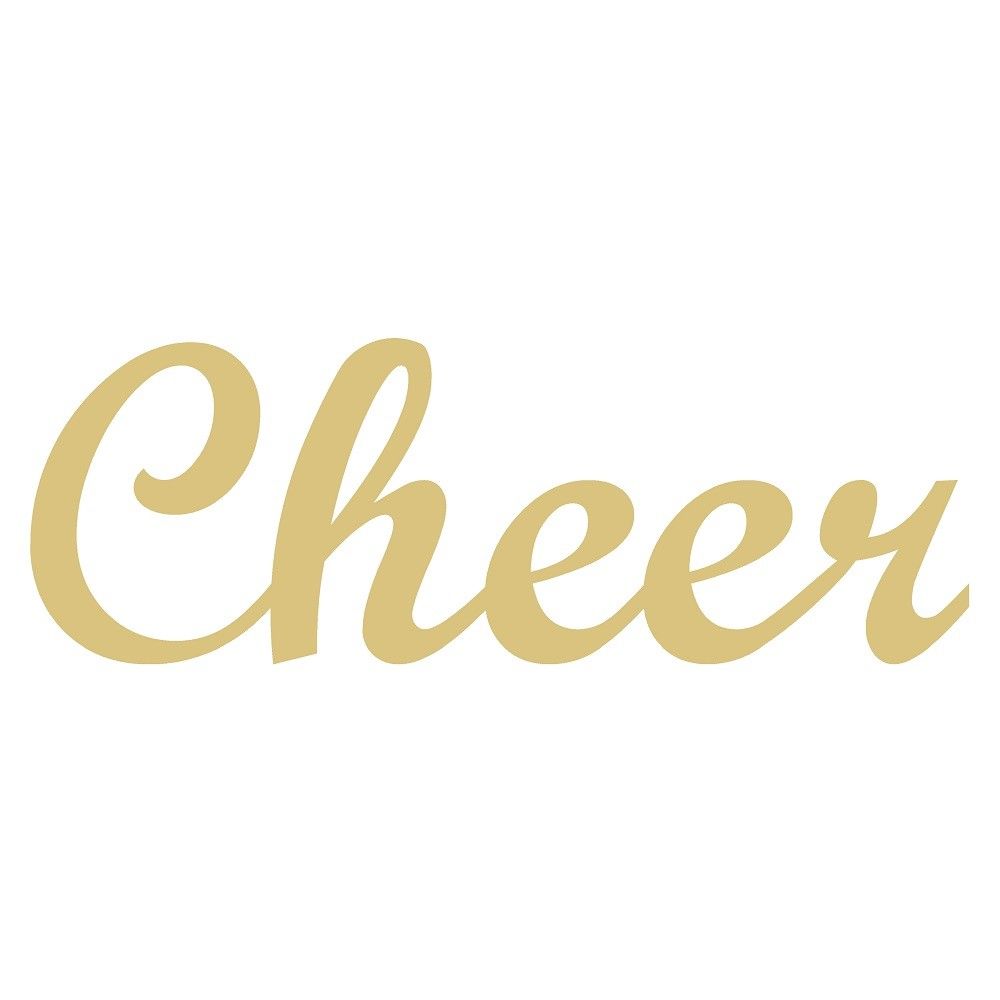 LASER CUT WORD-CHEER UNFINISHED WOOD CUTOUT STYLE 1